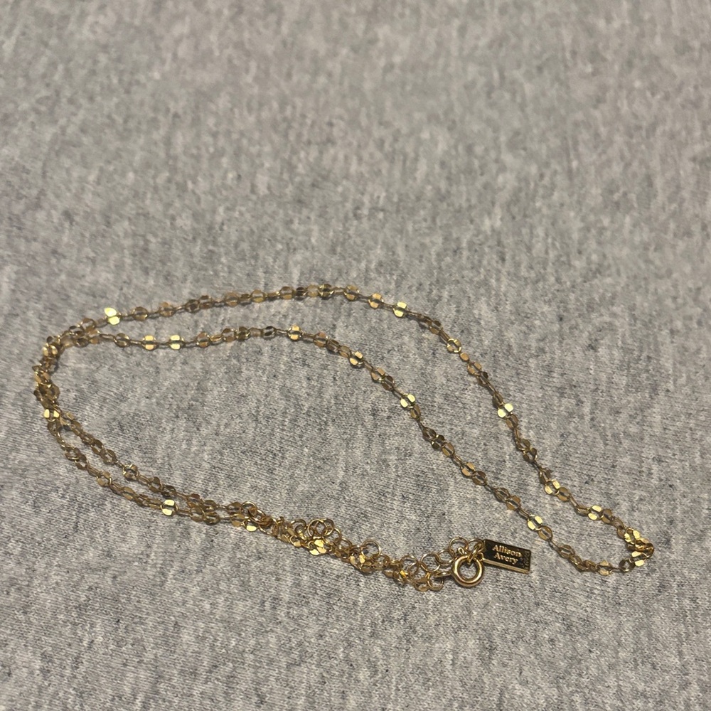 Allison Avery Gold Faceted Bead Double Strand Necklace